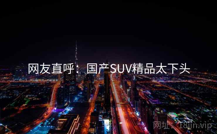 网友直呼:国产SUV精品太下头 网友直呼:国产SUV精品太下头